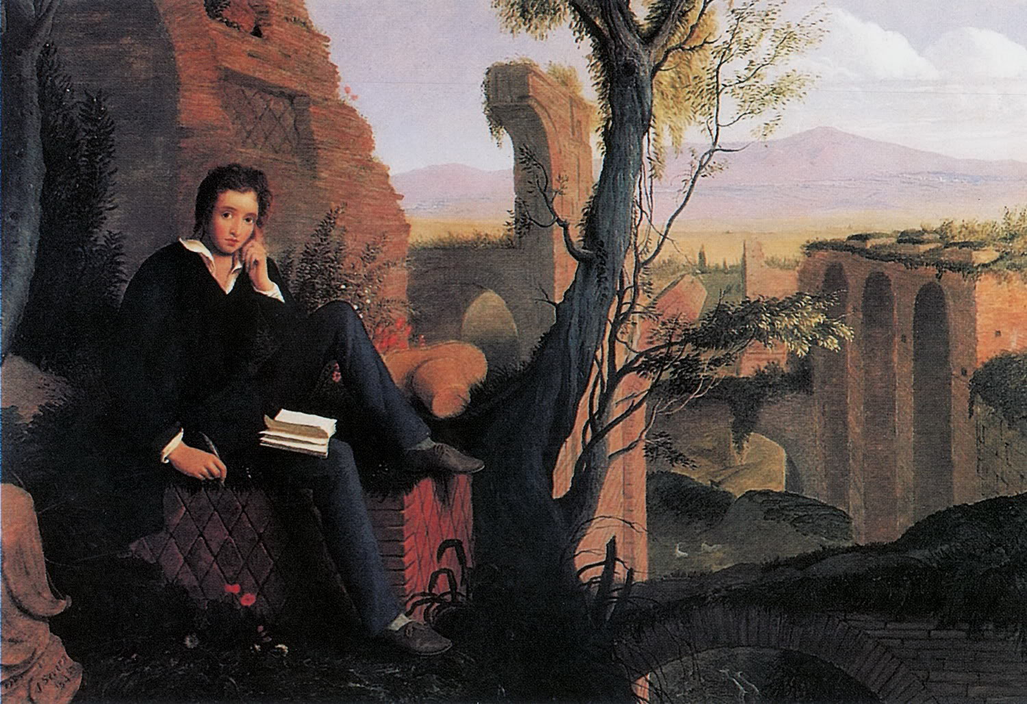 Percy Shelley, um dos românticos que mais defendeu o vegetarianismo (Pintura: Joseph Severn)